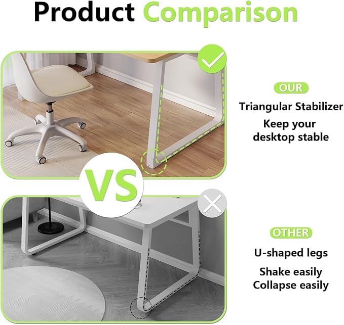 Small Computer Desk Gaming Desk 31.5 inch Modern Simple Style White Writing Study Table for Home Office Bedroom Living Room Easy Assembly