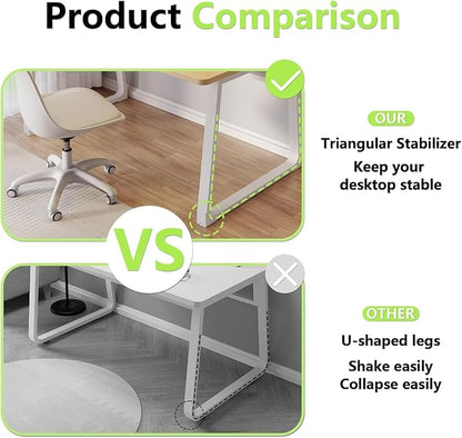 Small Computer Desk Gaming Desk 31.5 inch Modern Simple Style White Writing Study Table for Home Office Bedroom Living Room Easy Assembly