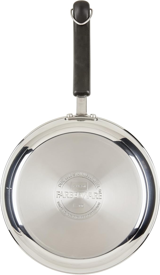 Farberware Brilliance Stainless Steel Cookware Set, 10 Piece Pots and Pans Set