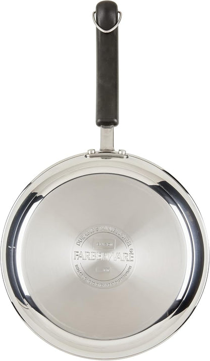 Farberware Brilliance Stainless Steel Cookware Set, 10 Piece Pots and Pans Set