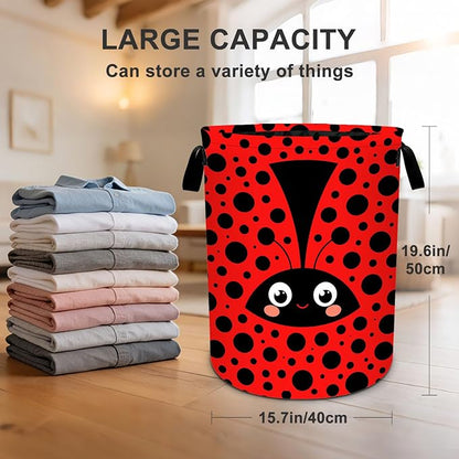 Insect Laundry Basket Waterproof Laundry Hamper Foldable Laundry Bag with Handles for Bedroom, Bathroom, Office, Clothes Storage