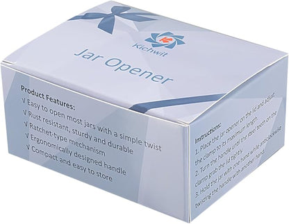 Kichwit Jar Opener for Arthritis, Stainless Steel Jar Lid Opener for Small and Medium Jar Lids