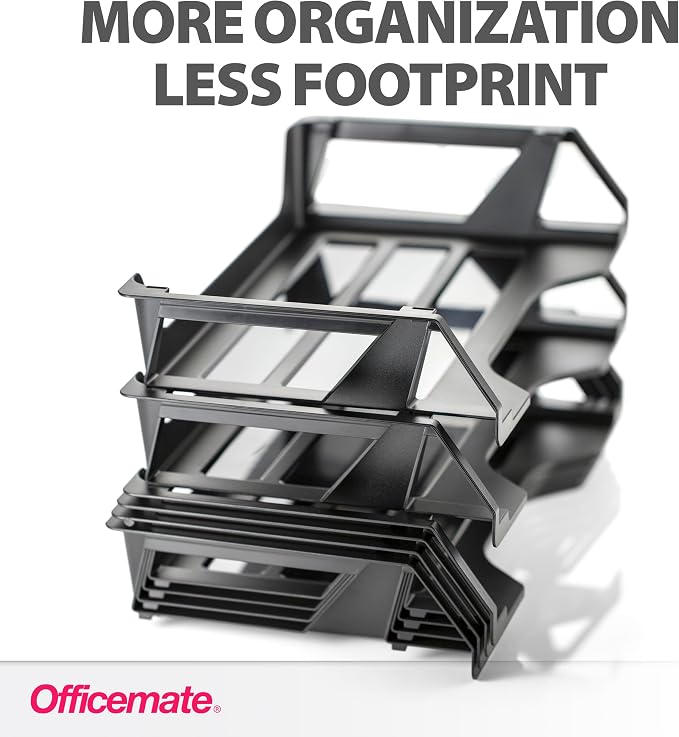 Officemate Recycled Desk Tray, Side Load, 15 1/8 x 8 7/8 x 15, Letter/A4, 6/PK (26212)
