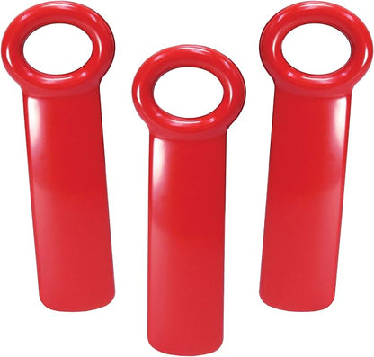 Brix Original Easy Jar Key Opener, Great for Kids and Arthritis and Carpal Tunnel Sufferers, 5.62-Inches, Set of 3, Red