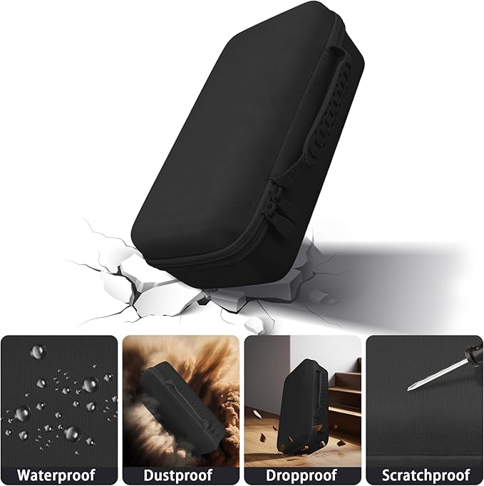 Label Printer Case Compatible with Brother P-Touch Cube Plus PT-P710BT Bluetooth Label Maker(Black Case)