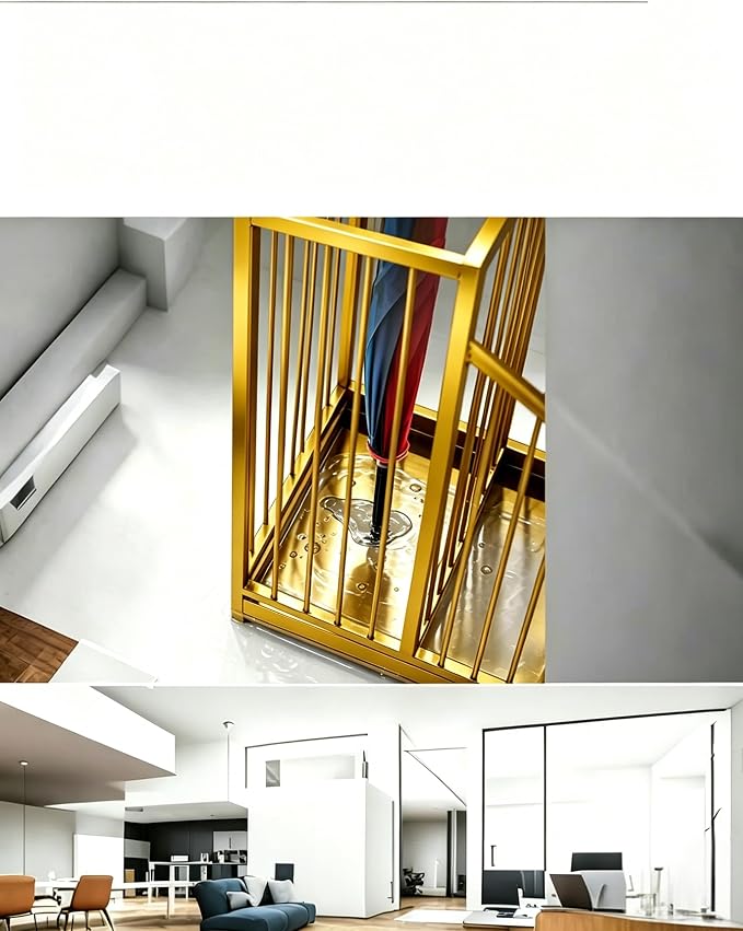 Elegant Metal Umbrella Storage Stand Rack Waterproof Entryway with Decorative, Durable Home & Hotel Entryway, Modern Home Decor, Office Entrance Stylish (Yellow)
