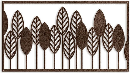 SIGNLEADER Metal Wall Decor Leaf Forest Minimalist Modern Abstract Wall Sculpture Hangings Home Decoration for Living Room, Bedroom, Bathroom, Kitchen, Outdoor - 24" Bronze