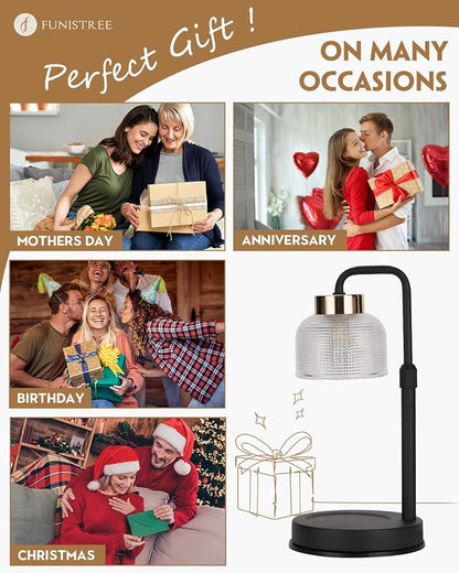 Candle Warmer Lamp with Timer & Dimmable Brightness, House Warming Gifts New Home, Candle Warming Lamp Gifts for Mothers Day, Birthday Gifts for Women Mom, Flameless Wax Melt Warmer for Jar Candles