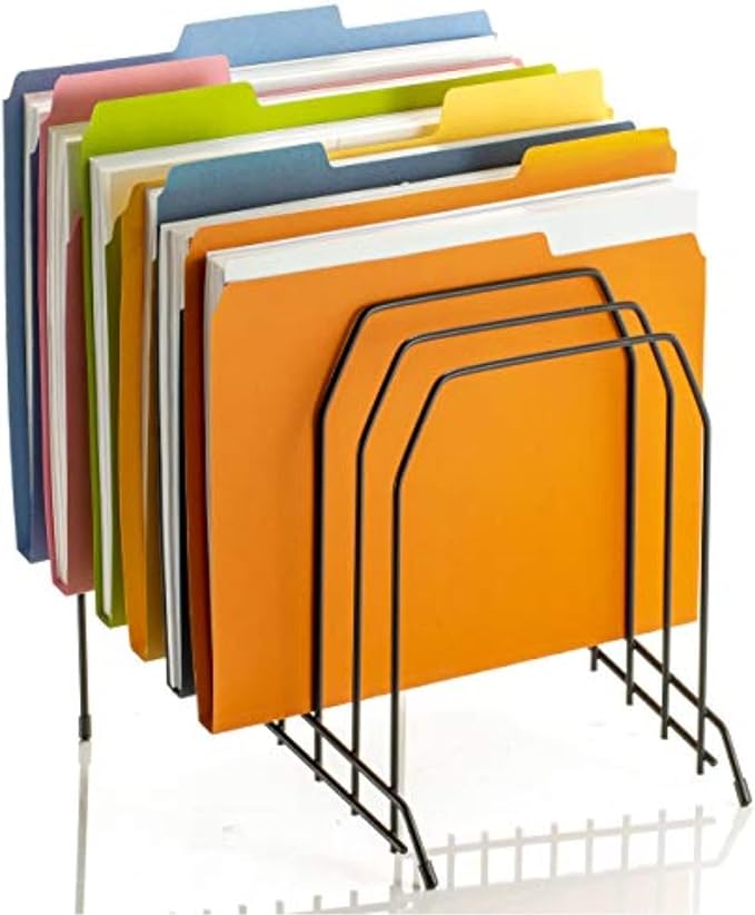 Officemate Large Incline 8 Compartment Wire Caddy, Black, 8.5 x 10.375 x 12.625 Inches