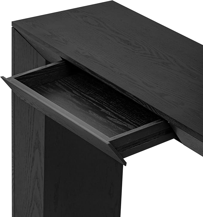 Modern Entryway Console Table 60-Inch Entryway Sofa Table with 2 Hidden Storage Drawers for Living Room Entrance Hallway Furniture, Easy Assembly (Black)