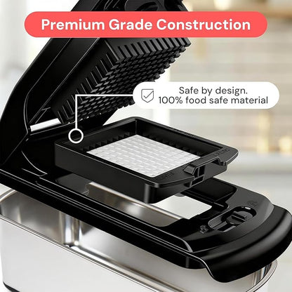 Fullstar The Original Pro Chopper - Vegetable Chopper and Spiralizer, Food Chopper with Container, Fruit Slicer, Kitchen Gadgets & Accessories, Home Essentials (4 in 1, Stainless Steel)