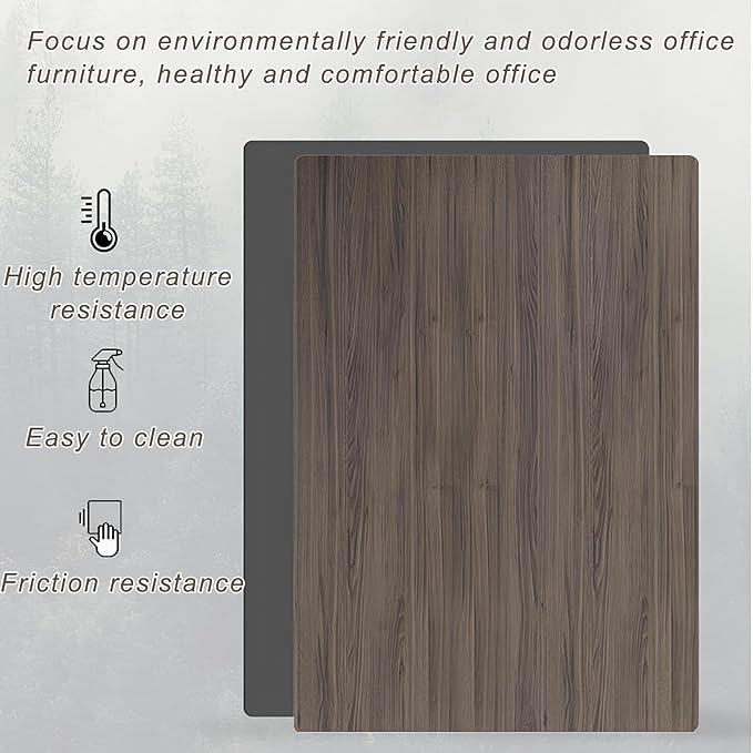 L-Shaped Executive Desk – Modern Executive Desk with Drawers, and Storage, Sturdy Wood & Metal Construction, Aluminum Inlaid Surface for Home & Office Workstation (B-Right, L180cm/70.8in)