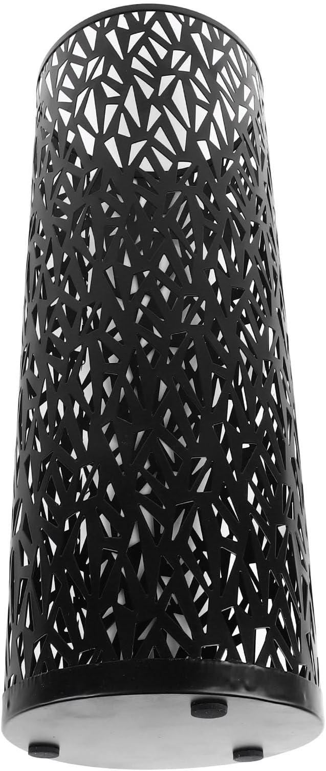 Metal Round Umbrella Stand Rack,Umbrella Holder Organizer Bin Hollowed Freestanding Canes Walking Sticks Holder for Entryway Home Hotel Office Decor (S)
