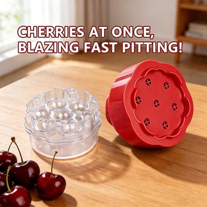 Cherry Pitter Multiple, Push Type Cherry Corer Multiple, 7-in-1 Cherry Seed Remover Quick Portable Cherry Pitting Tool