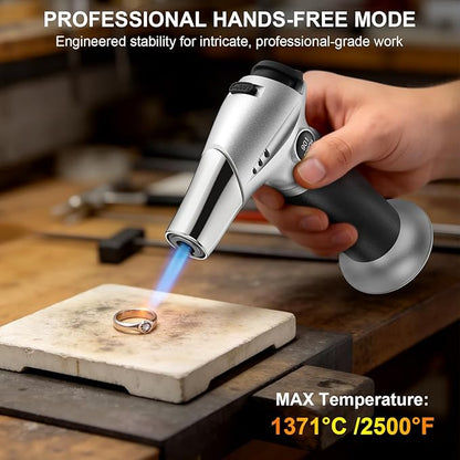 TBTEEK Butane Torch, Kitchen Torch Cooking Torch with Safety Lock & Adjustable Flame for Cooking, BBQ, Baking, Brulee, Creme, DIY Soldering(Butane Not Included)