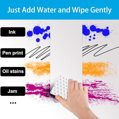 SmilinFit Magic Sponge Erasers, 50 Pack 2X Density Stronger Melamine Sponge Foam Pads, Multi-Functional Household Cleaning Supplies Cleaner for Kitchen, Bathroom, Bathtub, Sink, Wall Cleaner