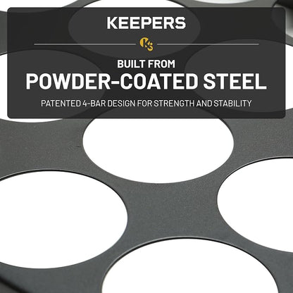 COFFEEKEEPERS KEEPERS Under Cabinet K Cup Holder with Swing-Down Access – Space-Saving Coffee Pod Holder and K Cup Organizer for 24 Pods – Steel Coffee Pod Organizer with Easy DIY Installation