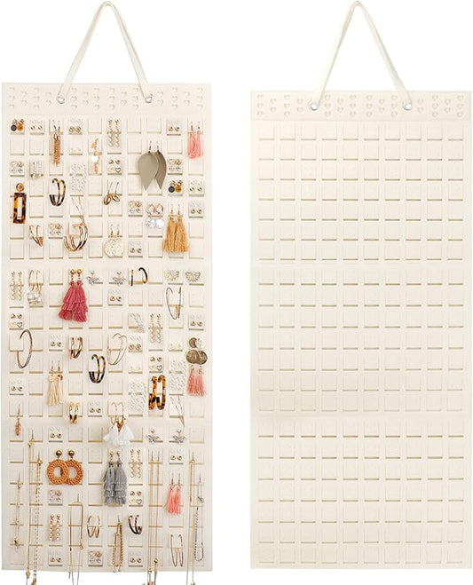 Resovo Extra Large Earring Organizer - Wall Mount Earring Holder for Up to 420 Pairs, Hanging Jewelry Organizer for Women & Girls
