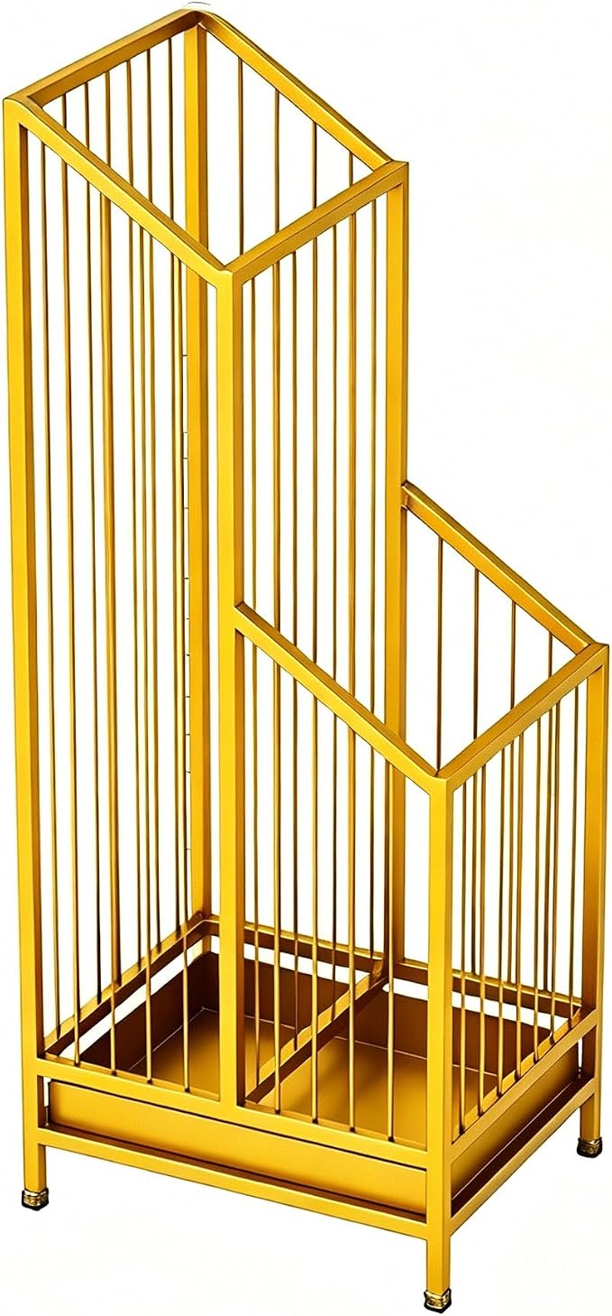 Elegant Metal Umbrella Storage Stand Rack Waterproof Entryway with Decorative, Durable Home & Hotel Entryway, Modern Home Decor, Office Entrance Stylish (Yellow)