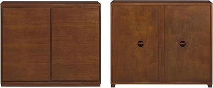LKTART Mid Century Modern Sideboard Buffet Cabinet, Narrow Credenza Storage Cabinet,Media Console Coffee Bar Table for Living Room,Entryway,Kitchen,Walnut