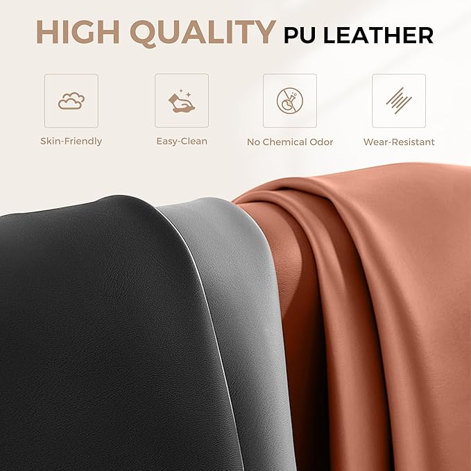 Big and Tall Office Chair - 400 LBS High Back Executive Chair with Footrest, Ergonomic Office Chair for Heavy People, Wide Padded Seat Computer Gaming Chair, Brown 2 Pack