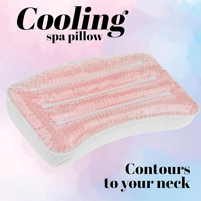 Glitter Gel Spa Pillow – Cooling Bathtub & Hot Tub Relaxation Cushion | Neck & Head Support Bath Pillow | Luxury Bath Products & Spa Accessories for Women – Ultimate Comfort