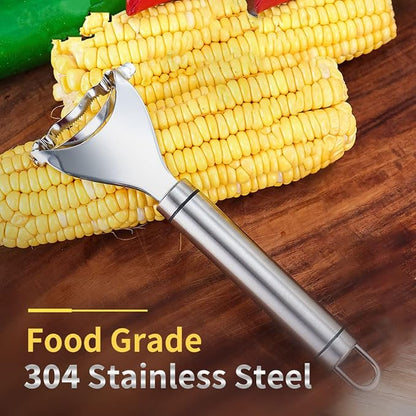 1 Pcs Corn Peeler Corn Planer Thresher Stainless Steel Corn Peeler for Corn On the Cob Corn Kernel Remover Tool Magic Corn Stripper Tool Corn Cutter Corn Scraper with Ergonomic Handle for Kitchen