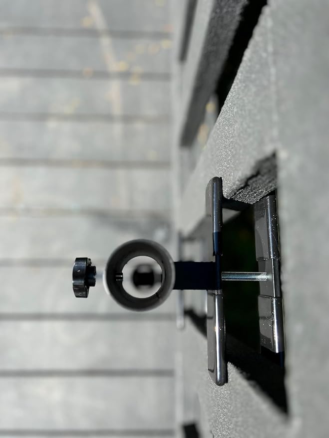 | Patio Umbrella Holder | 2 Piece Split Design | Outdoor Umbrella Base and Mount | Attaches to Railing Maximizing Patio Space and Shade