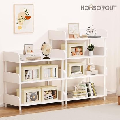 Homsorout Storage Bins with Lids - Small Fabric Organizers with Window, Collapsible Storage Bins for Clothes, Decorative Closet Organizers for Towels, Tshirt, 4 Pack, Beige