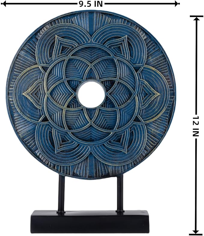 Modern Sculpture Decorative Objects Above Cabinet Decor Kitchen Elegant Home Decor Items Accents for Living Room Centrepieces, Console Table Decorations (Blue)
