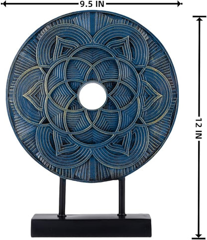 Modern Sculpture Decorative Objects Above Cabinet Decor Kitchen Elegant Home Decor Items Accents for Living Room Centrepieces, Console Table Decorations (Blue)