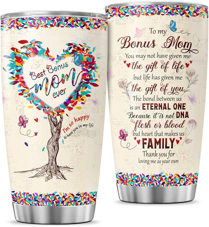 Mom Gifts, Tumblers Mothers Mother Women Coffee Ever Handle Mama Day Cups Insulated Funny For, Tumbler 20 Oz With Lid And Straw, Best Bonus Mom