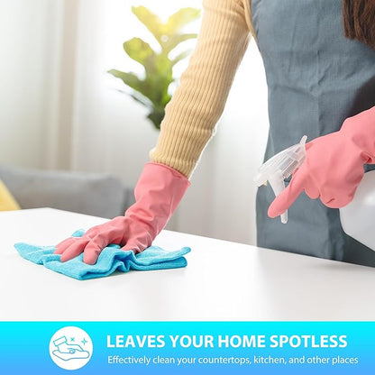 Forggon 15pcs Microfiber Cleaning Cloth Lint Free, Absorbent, Streak Free, Non-Abrasive, Reusable and Washable，Cleaning Towels with 5 Color Assorted,11.5"X11.5"(Green/Blue/Yellow/Pink/Grey)