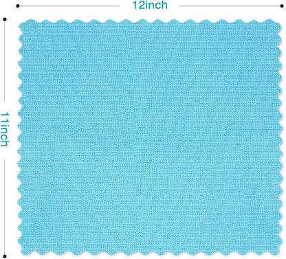 Orighty Microfiber Cleaning Cloth, 5 Pack Highly Absorbent Cleaning Rags, Household Cleaning Supplies, Reusable Lint Free Cloths Microfiber Rag for House, Kitchen, Car Care, 12x11 inch, Blue