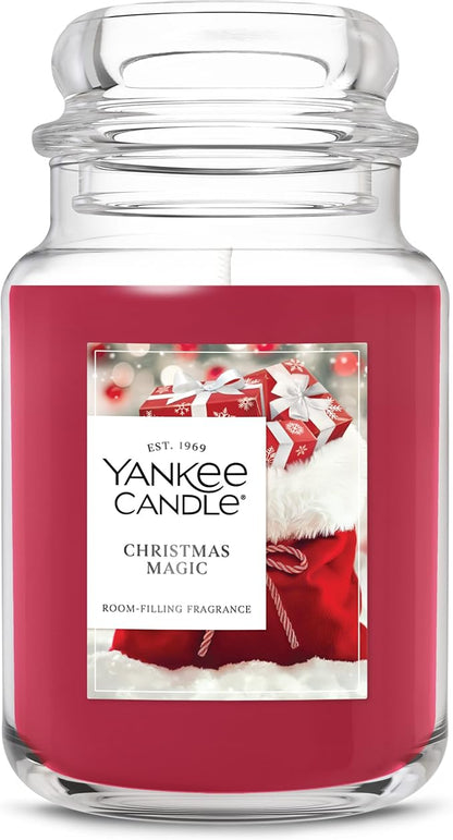 Yankee Candle Christmas Magic, Christmas Scented Candle, 22oz Large Jar with up to 150 Hour Burn Time, Giftable, Holidays