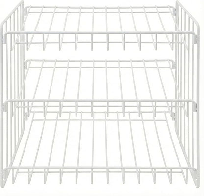 Kitchen Details 3 Tier Can Storage Organizer Rack in White