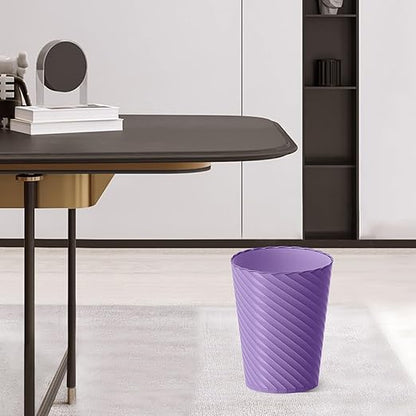 Lysam Bathroom Trash Can, 3 Pack 1.8 Gallons Small Trash Can with Trash Bags, Bathroom Garbage Can, Plastic Trash Bin, Round Waste Basket for Bedroom, Office, Compact Space (Pink Purple Green)