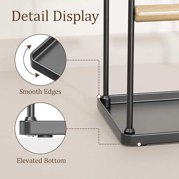 3 Tier Black Jewelry Stand, Necklace Organizer, Earring Holder with 44 Holes and 9 Hooks, for Necklaces, Bracelets, Rings
