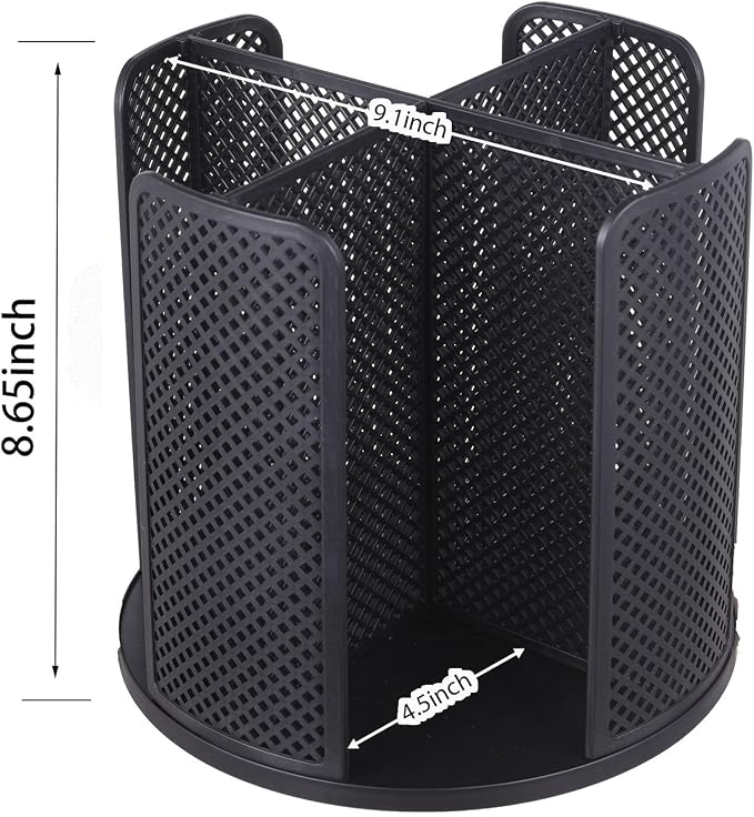 Coffee Cup Dispenser, Disposable Paper Cup and Lid Holder 360° Rotatable with 4 Compartments,Can Stacking 3-16oz Cups and Lid Holder for Coffee Shop,Home Countertop,Office,Restaurant,Kitchen
