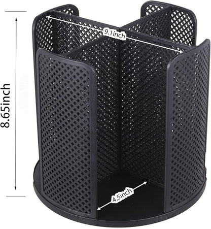 Coffee Cup Dispenser, Disposable Paper Cup and Lid Holder 360° Rotatable with 4 Compartments,Can Stacking 3-16oz Cups and Lid Holder for Coffee Shop,Home Countertop,Office,Restaurant,Kitchen