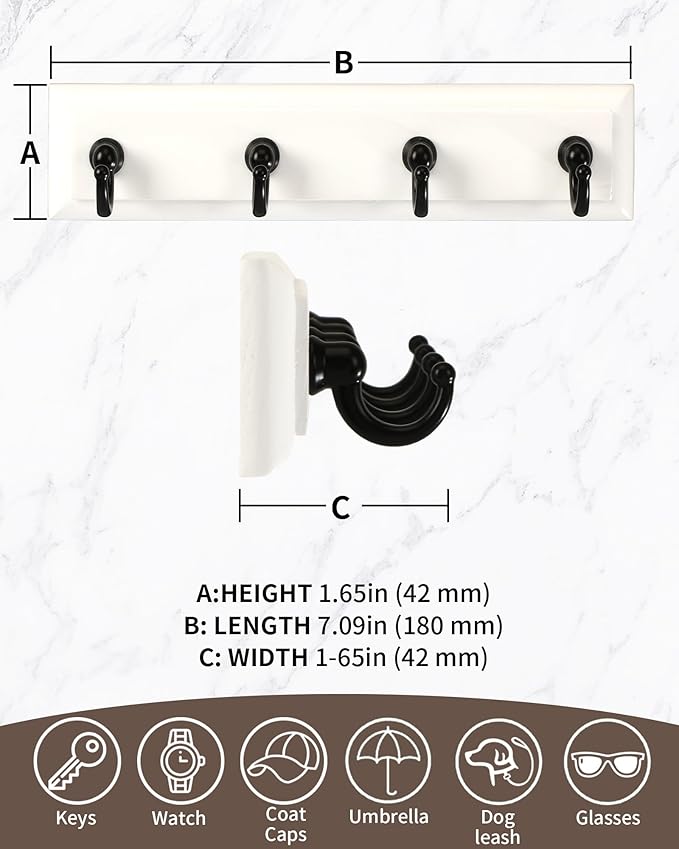 CypherX Key Holder Wall Mount (White-S)