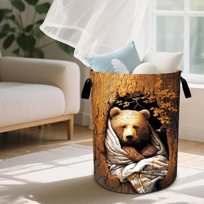 Fall Laundry Basket Waterproof Laundry Hamper Foldable Laundry Bag with Handles for Bedroom, Bathroom, Office, Clothes Storage