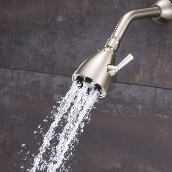 Speakman S-2252-BN Signature Brass Icon Anystream High Pressure Adjustable Shower Head, Brushed Nickel