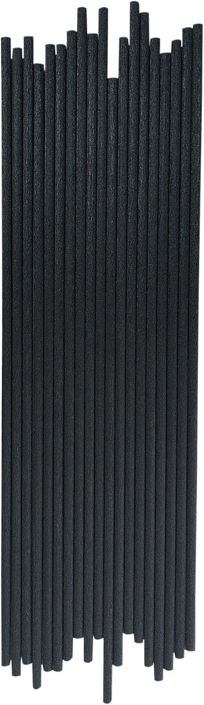 10 inch 20 Pcs Reed Diffuser Sticks Essential Oil Aroma Replacement Aroma Reed Diffuser Sticks (Black-20pcs)