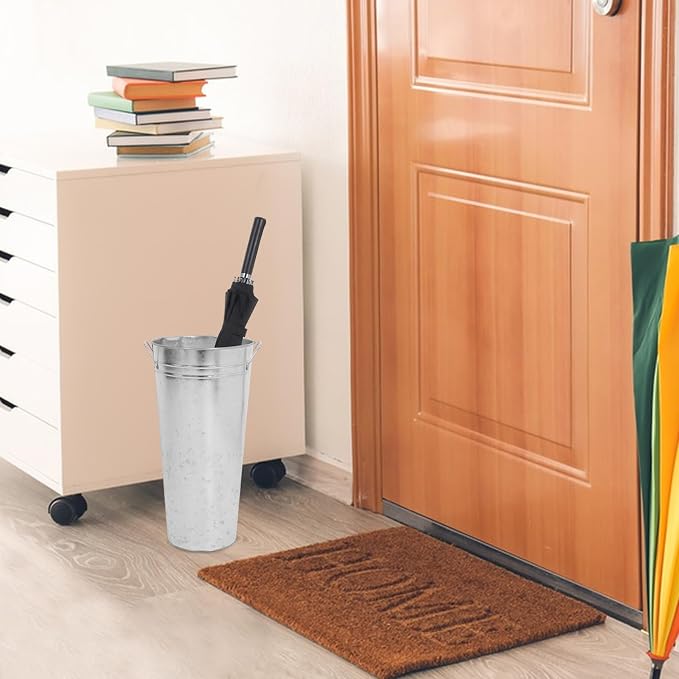 Decorative Umbrella Stand with Handle Sturdy Tall Umbrella Holder for Entryway Home Office Versatile Organizer for Umbrellas and Yoga Mats and Stylish Design