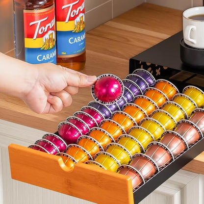 FlagShip for Vertuo Pod Holder Coffee Pod Storage for Nespresso Pod Black Metal Fits All Size Vertuo Pods