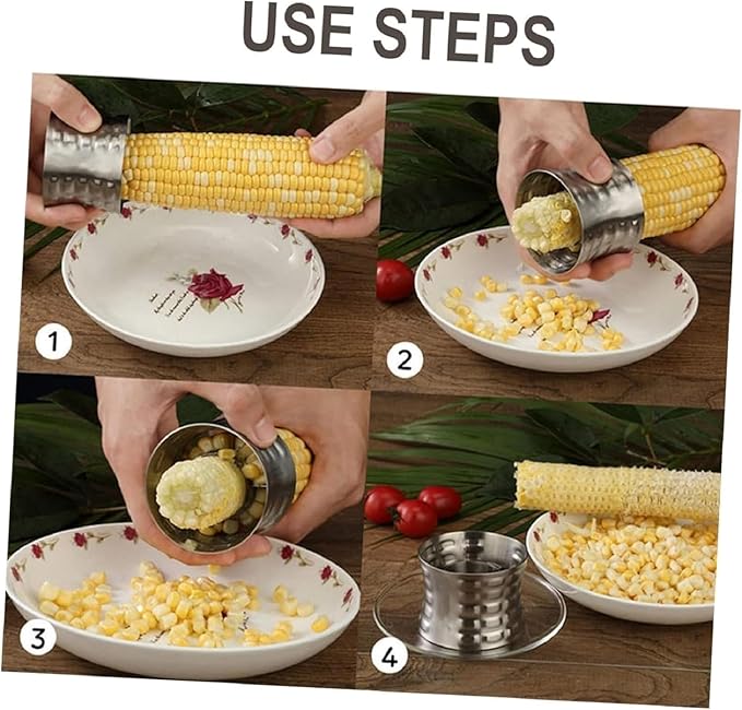 Corn Premium Stainless Steel Corn Thresher Stripper and Peeler, Magic Corn On The Cob Removal Tool, Peelers