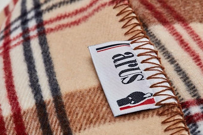 Arus Acrylic Highlands Collection Queen Size Tartan Plaid Design Throw Blanket Sahara, 60x80 inch