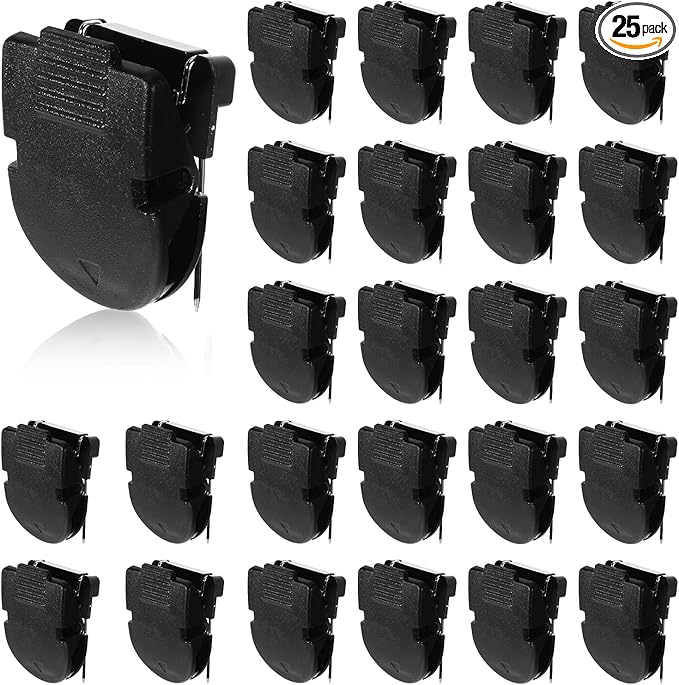 25 Pcs Black Cubicle Clips for Fabric Walls, Cubicle Hooks Cubical Office Accessories for Works, Cork Board Fabric Clips for Hanging Desk Organization Picture Note Memo Office Photos Wall