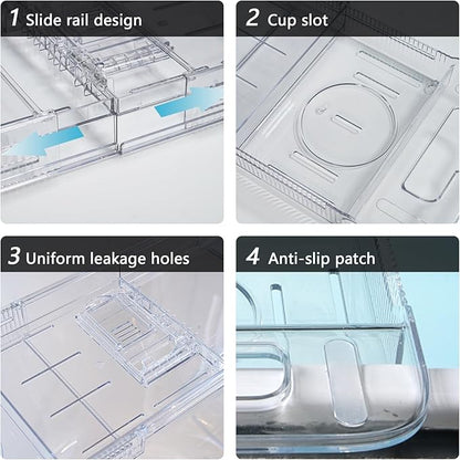 Adjustable Bathtub Tray (22-31 Inch) - Clear Acrylic Bath Caddy with Non-Slip Pads, Expandable Spa Organizer for Drinks, Books & Phone, Ideal Gift for Housewarming or Anniversary